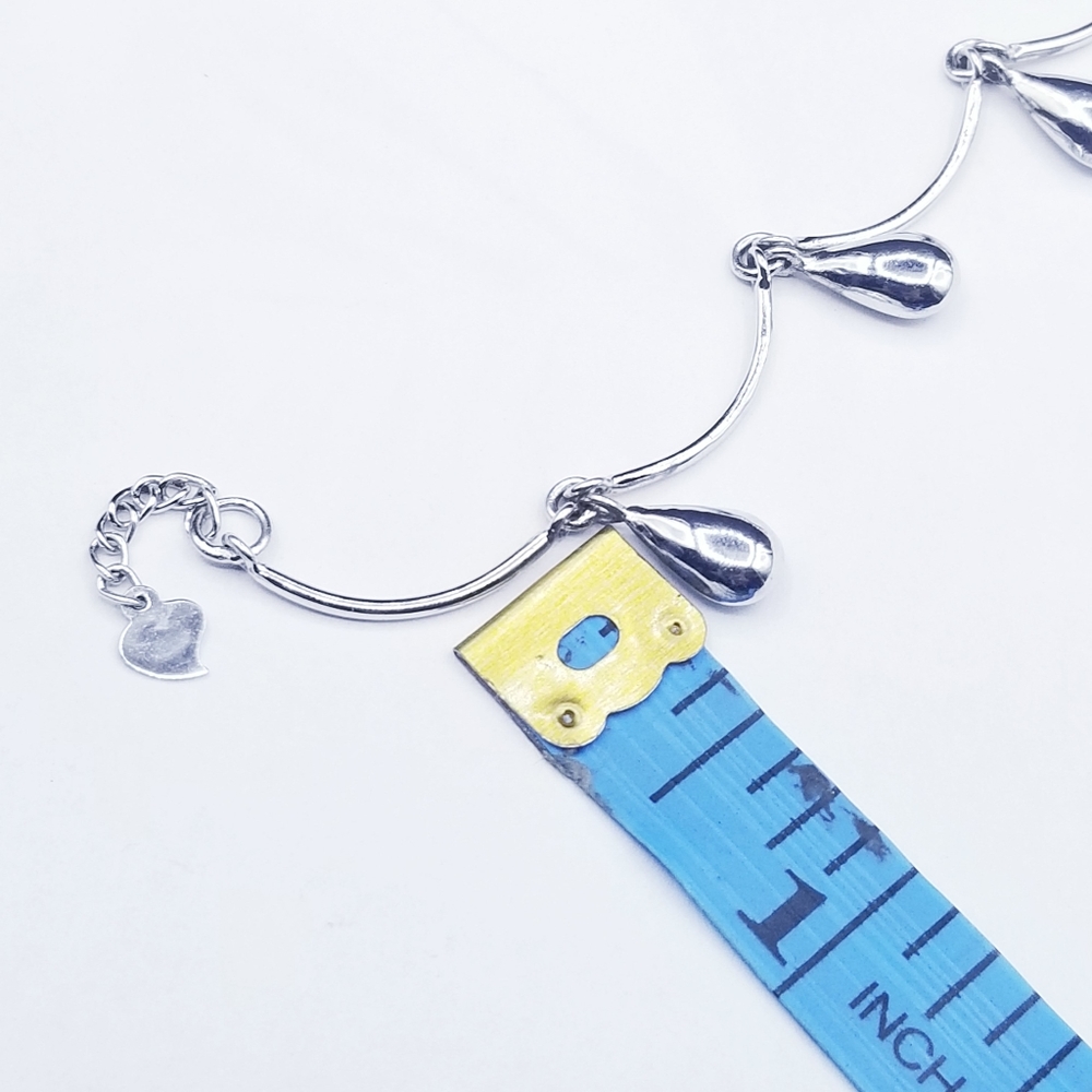 Vintage 925 sterling silver teardrop bracelet - Picture 7 of 7